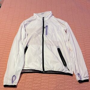 Rythm. White Utility Windbreaker Jacket with Black Trim